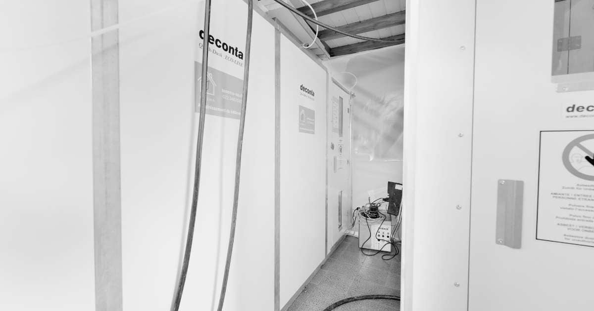 Efficacité des cabines de désamiantage